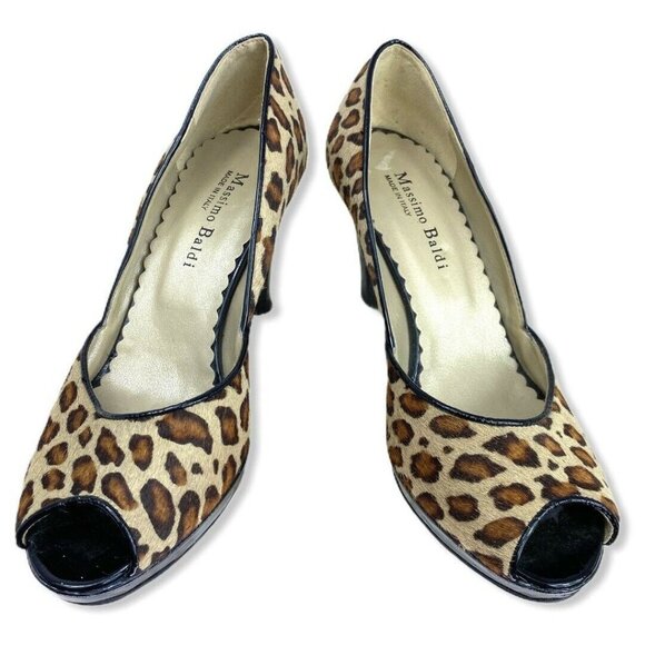 Massimo Baldi Pumps Size 7 Leopard Print Haircalf - Picture 1 of 9